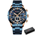 Brand CURREN- Men's Luxury Quartz Watch - High Quality