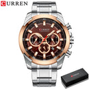Brand CURREN- Men's Luxury Quartz Watch - High Quality