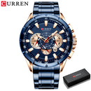 Brand CURREN- Men's Luxury Quartz Watch - High Quality