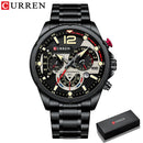 Brand CURREN- Men's Luxury Quartz Watch - High Quality