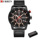 Brand CURREN- Men's Luxury Quartz Watch - High Quality